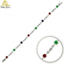 Gümüş Zirkon Taşlı Bilezik / Bileklik